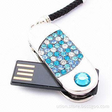 Jewelry USB Flash Drive with Up to 64GB, Free Sample, High-speed and Super USB2.0